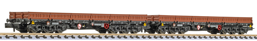 Liliput L260190 - 2-tlg. Set, 6-achs. Schwerlastwg