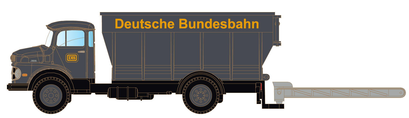 MINIS LC3551 - MB L322 Kohlenkuli - Deutsche Bunde