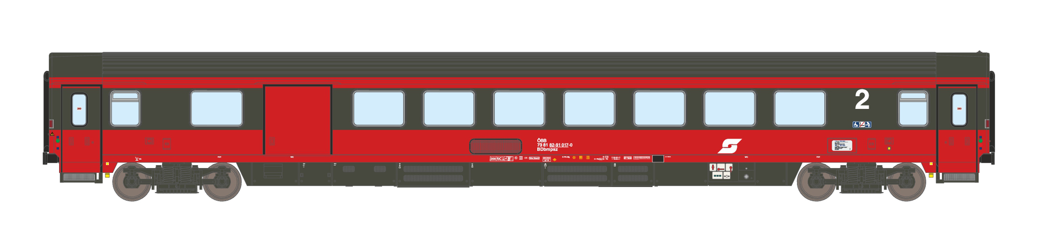 ASM 24010 - Halbgepäckwagen BDbmpsz, 2.Kl. ÖBB, Ep