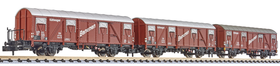 Liliput L260143 - 3-tlg. Set ged. Güterwg., Tnomhs
