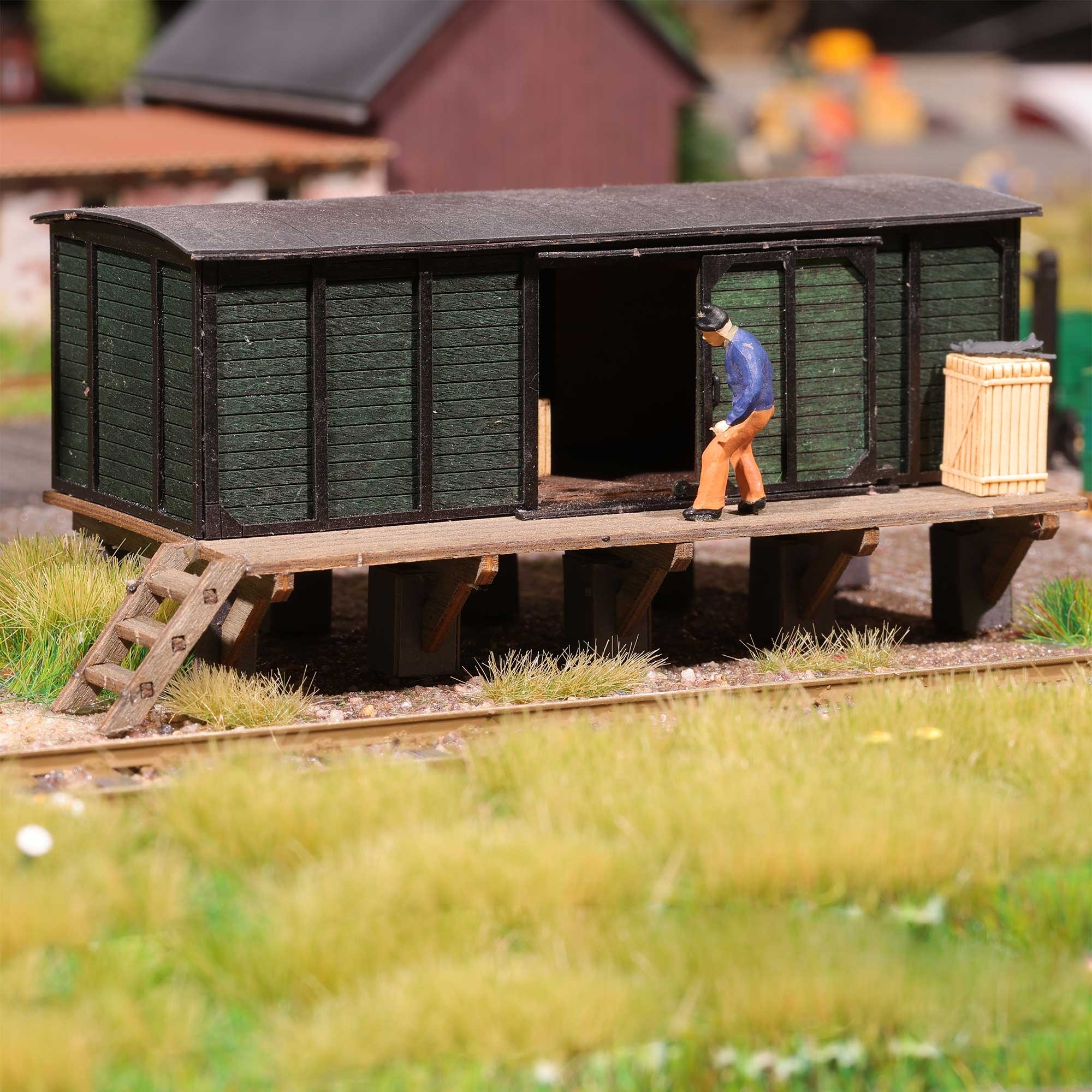 Busch 1963 - Behelfsschuppen / Rampe H0