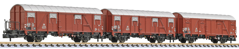 Liliput L260131 - 3-tlg. Set, ged. Güterwg. Glmmhs