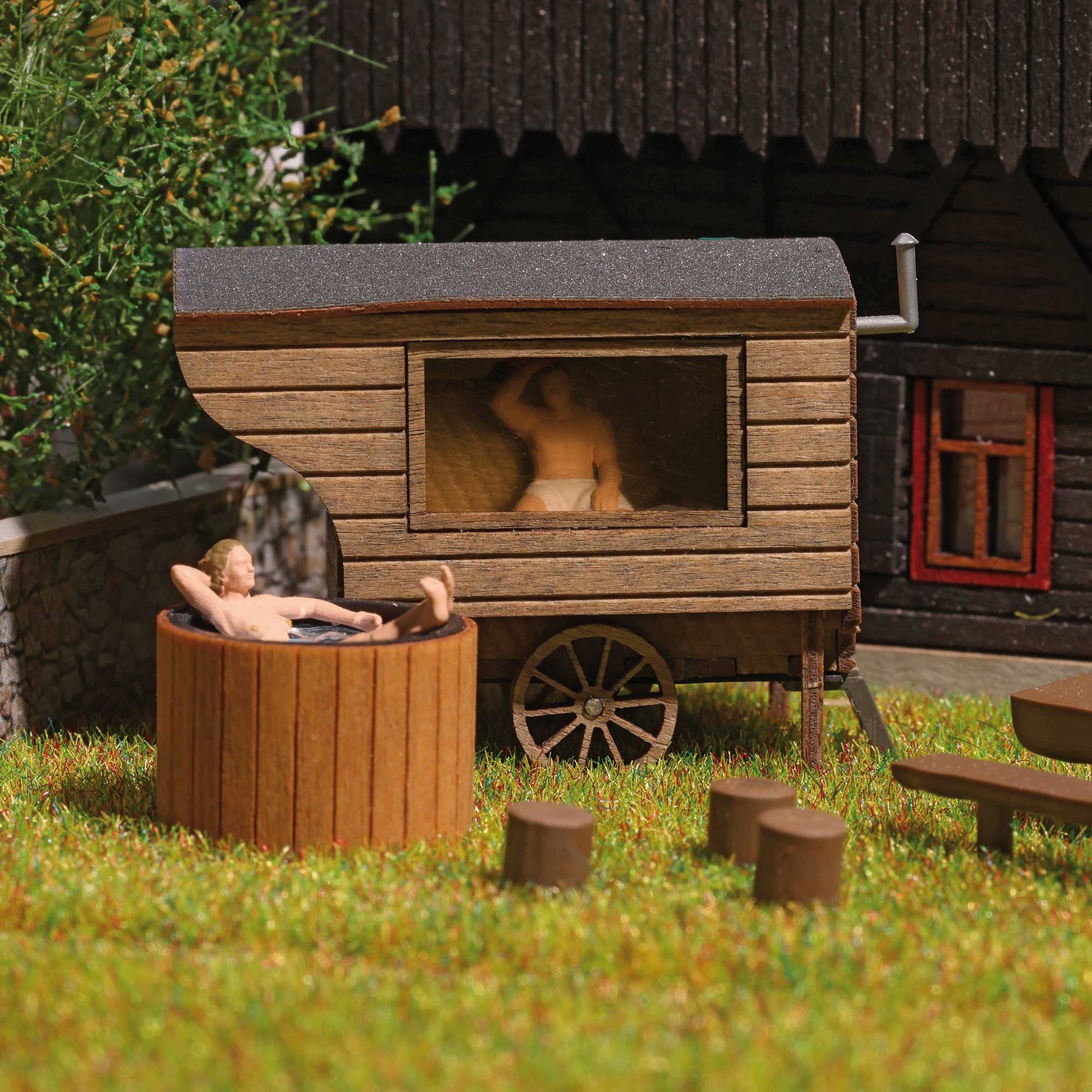 Busch 1870 - Schäferwagen-Sauna H0