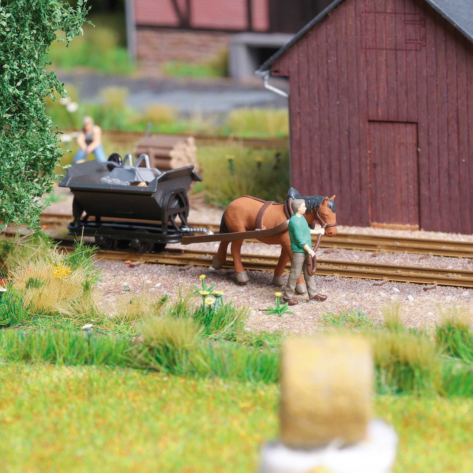 Busch 12456 - A-Set: Pferdebahn H0