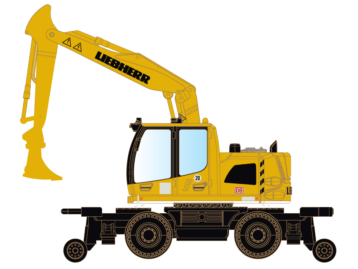 MINIS LC4270 - Zweiwege-Bagger Liebherr A922 Rail