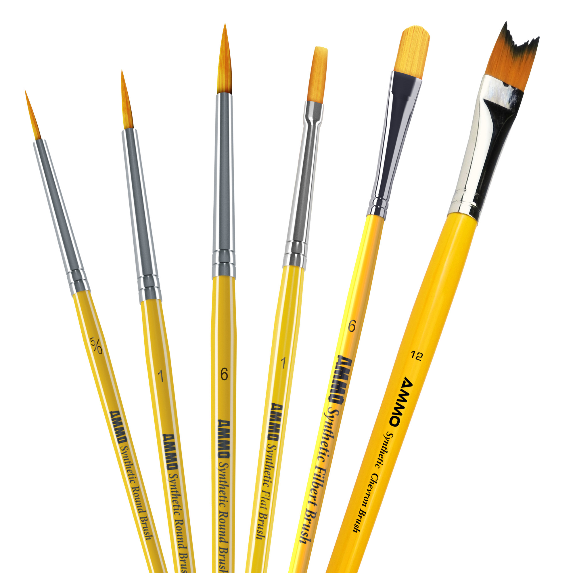 AMMO.R-1151 - Modellbau-Pinsel, Basic-Set