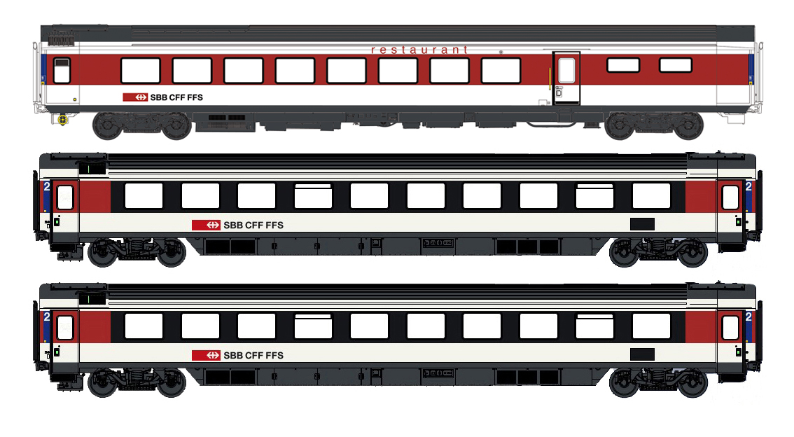 LS Models LS97034DC - 3er Set Personenwagen Bpm +