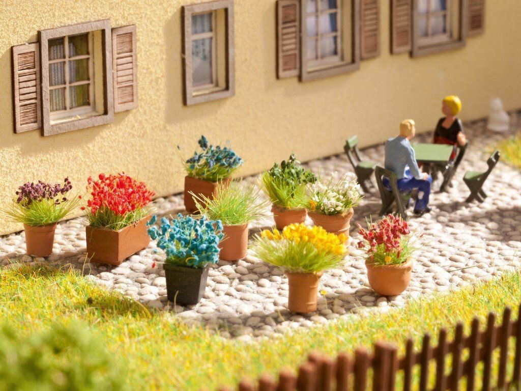 NOCH 14031 - Blumen in Blumentöpfen