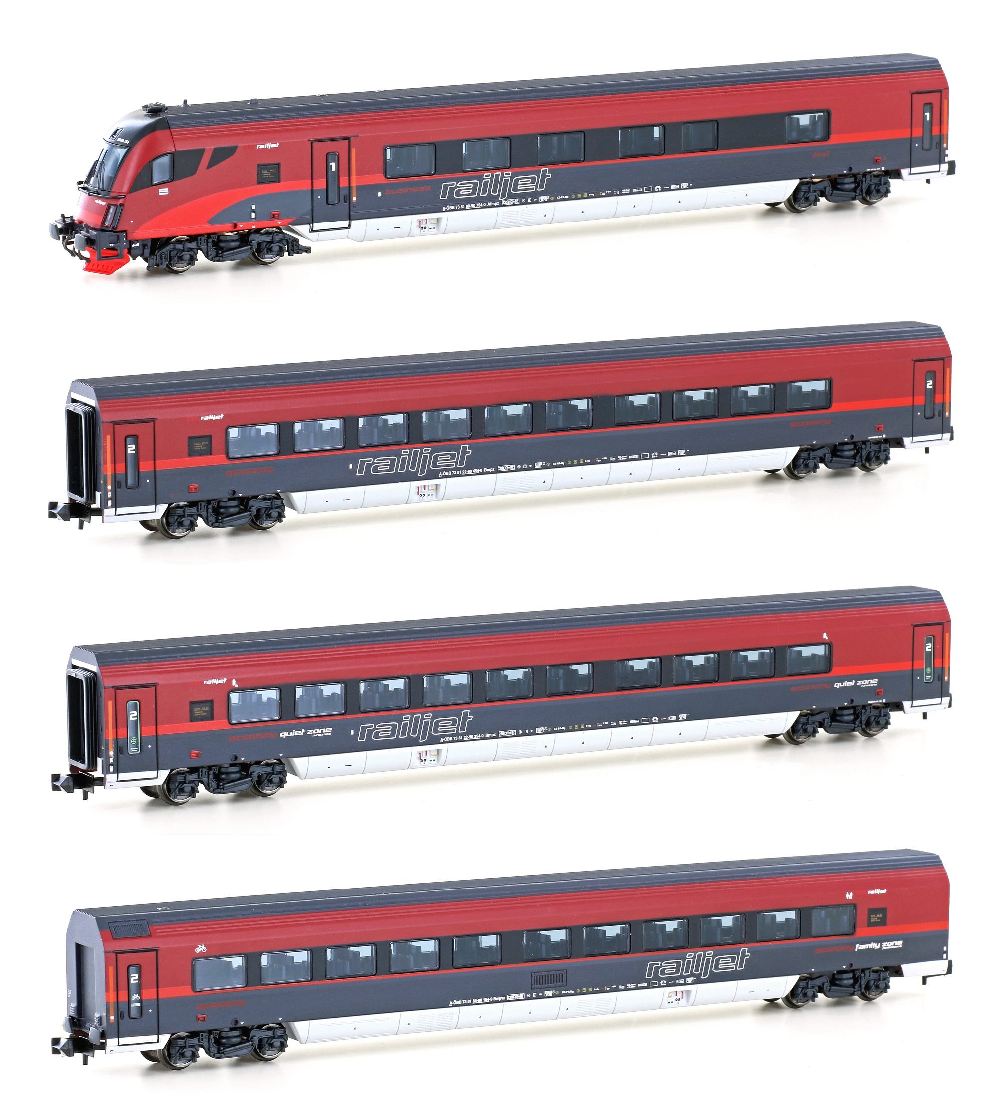 Hobbytrain H25228 - 4er Set Personenwagen ÖBB Rail