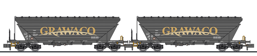 Liliput L260224 - 2-Tlg. Set, Getreidetransportw.,