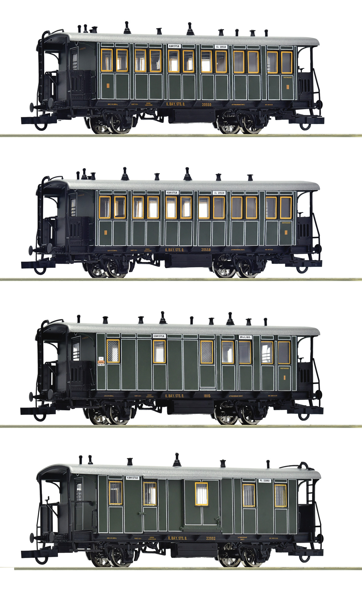 Roco 6200197 - 4er Set Personenzug Kbaystb