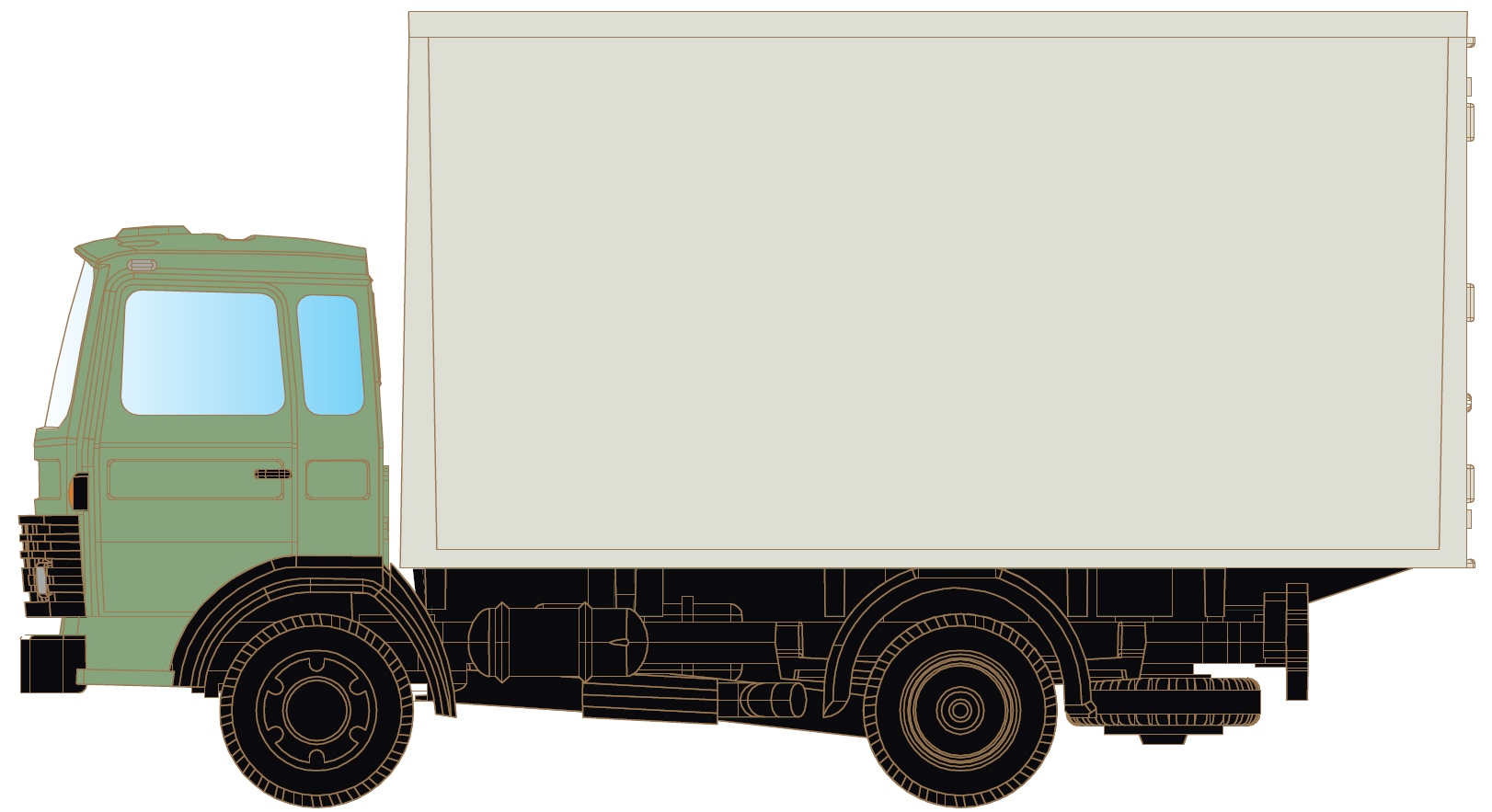 MINIS LC4802 - Magirus MK 130M8 mit Koffer, neutra