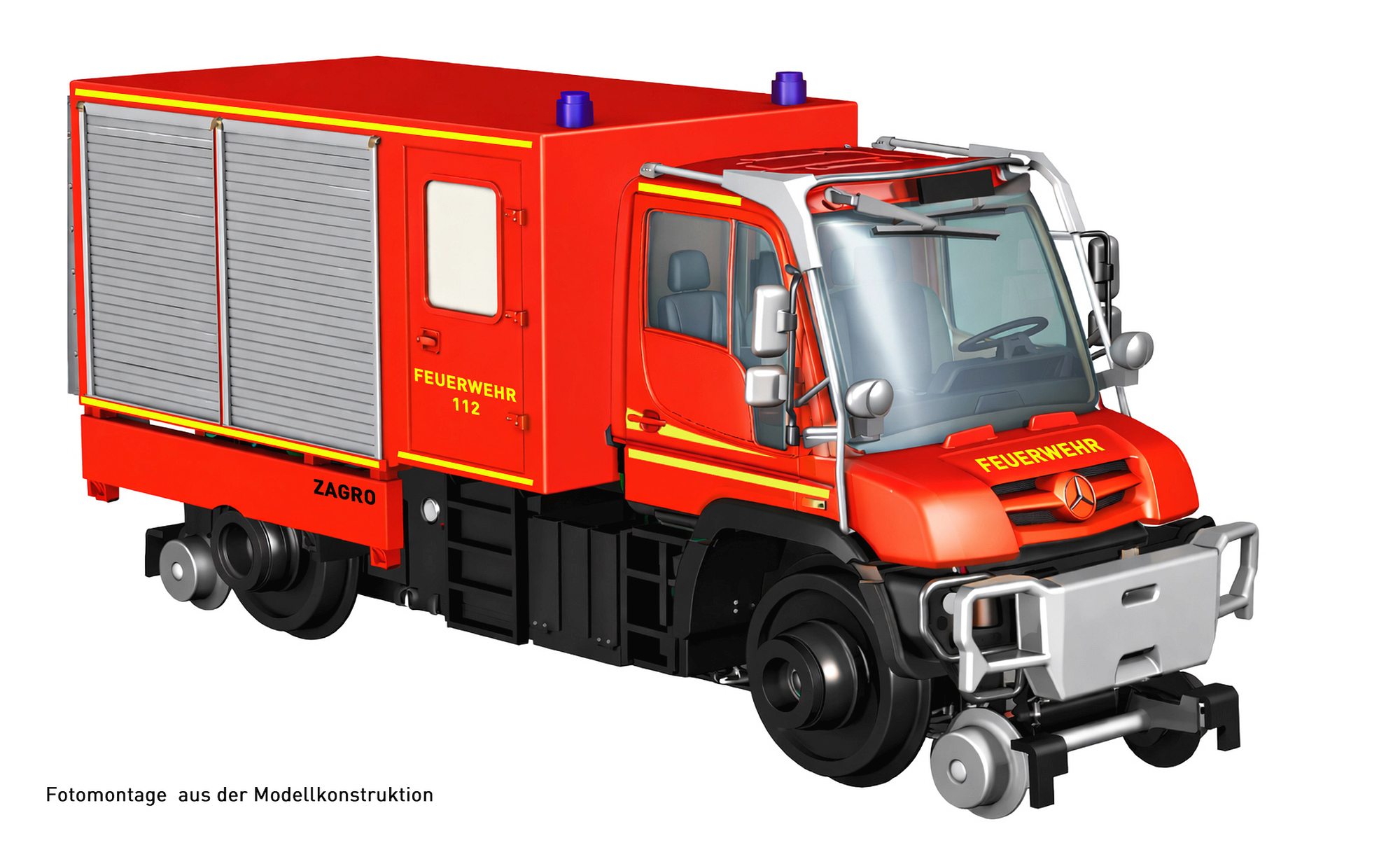 Hobbytrain H43203 - Zweiwege Unimog U423 Feuerwehr