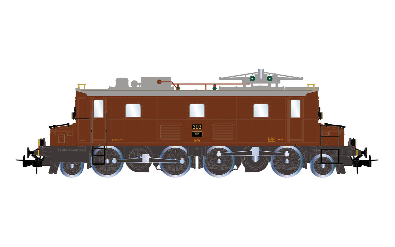 Rivarossi HR2999 - BLS Ce 4/6 303 Version 1970