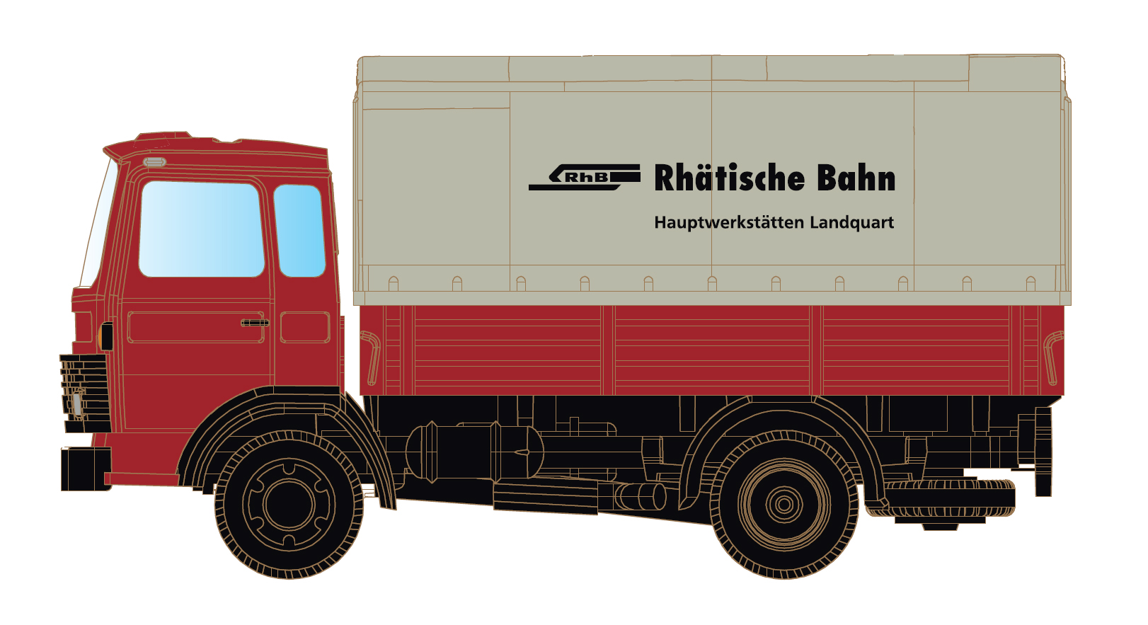 MINIS LC4806 - Magirus MK 130M8 mit Pritsche - Kom