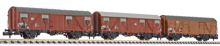 Liliput L260149 - 3-tlg. Set ged. Güterwg., Gbs 24