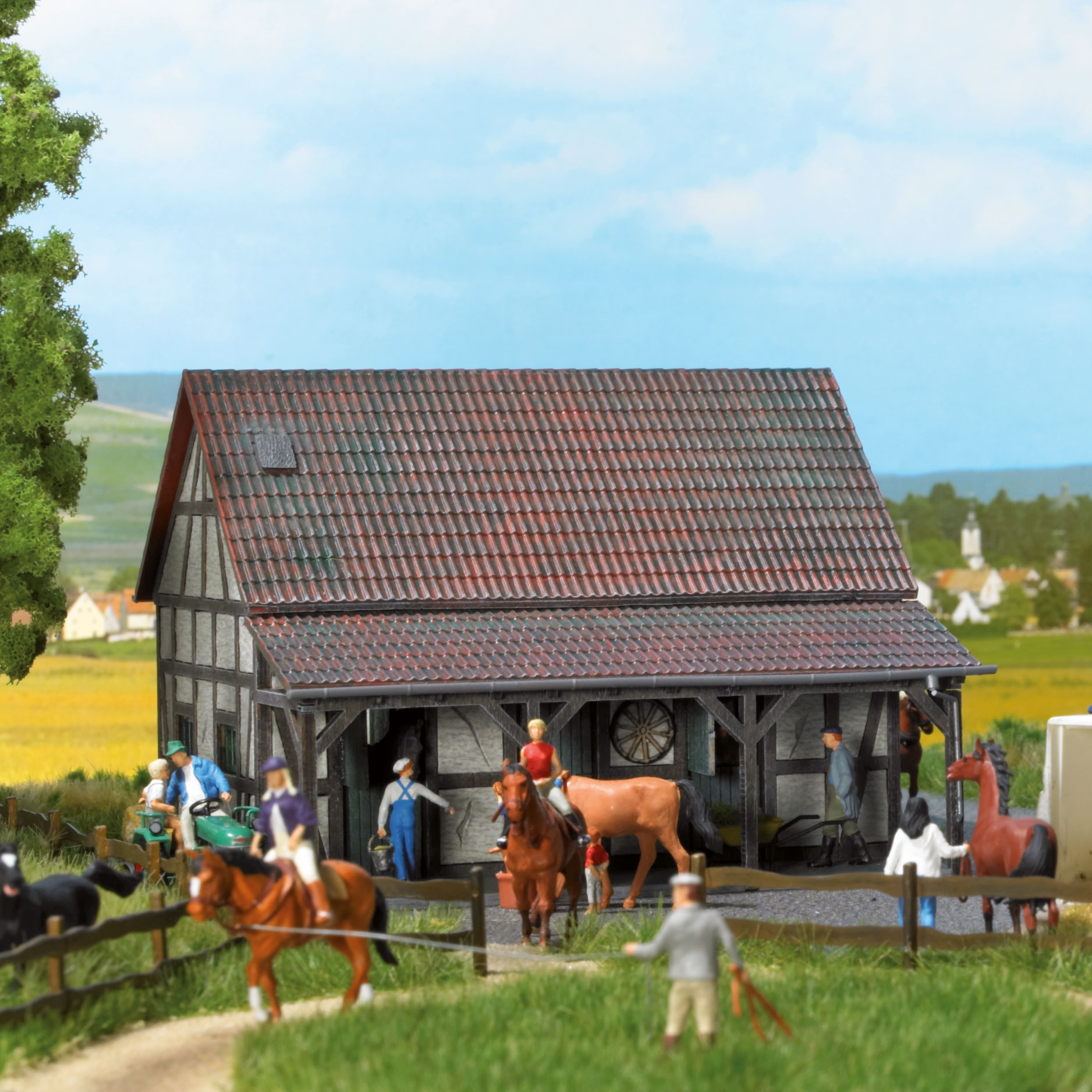 Busch 1403 - Pferdestallung H0