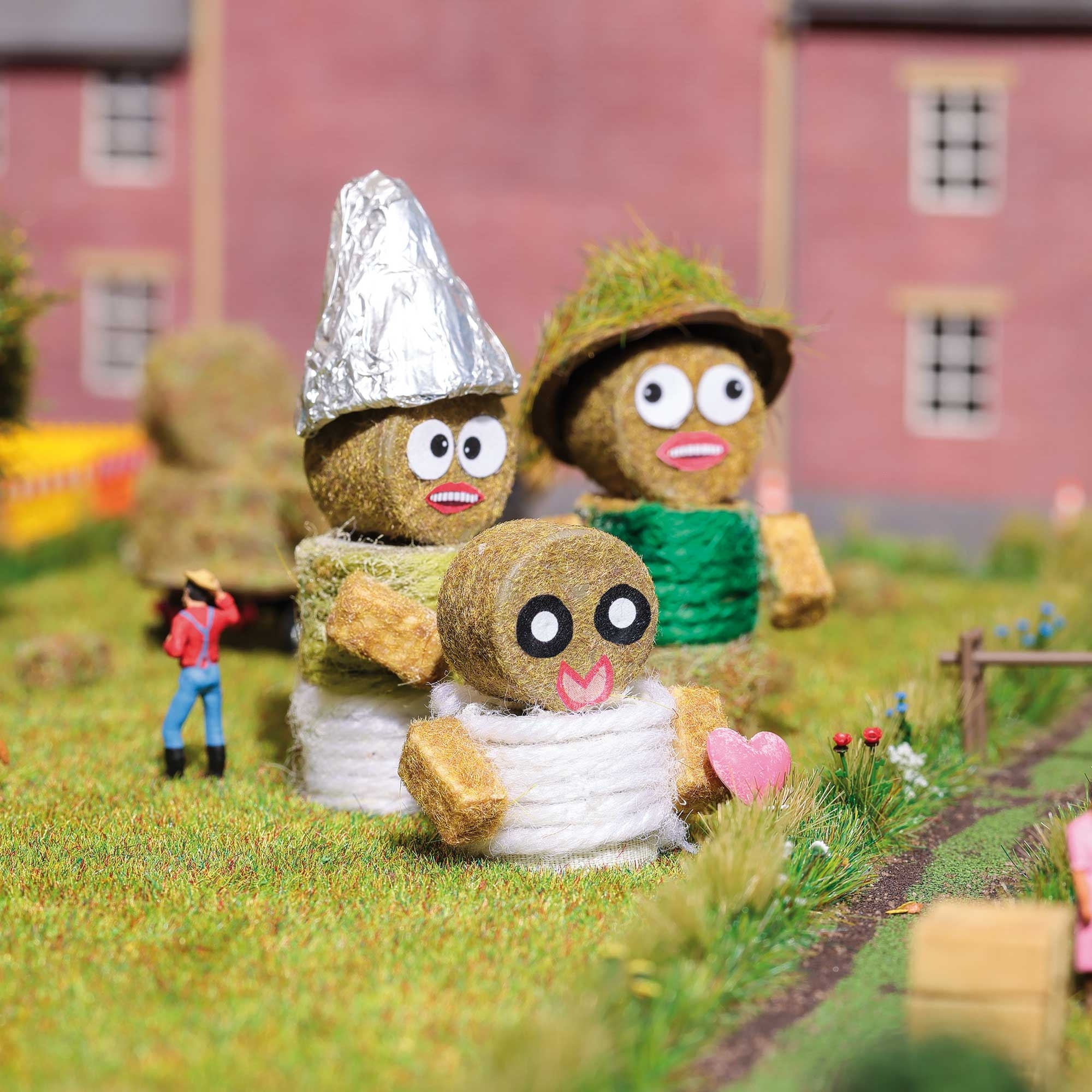 Busch 1281 - Strohballen-Figuren H0