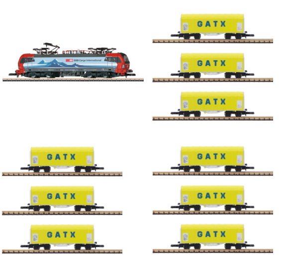 Set bestehend aus 1x Märklin 88232 + 3x AZAR GATX