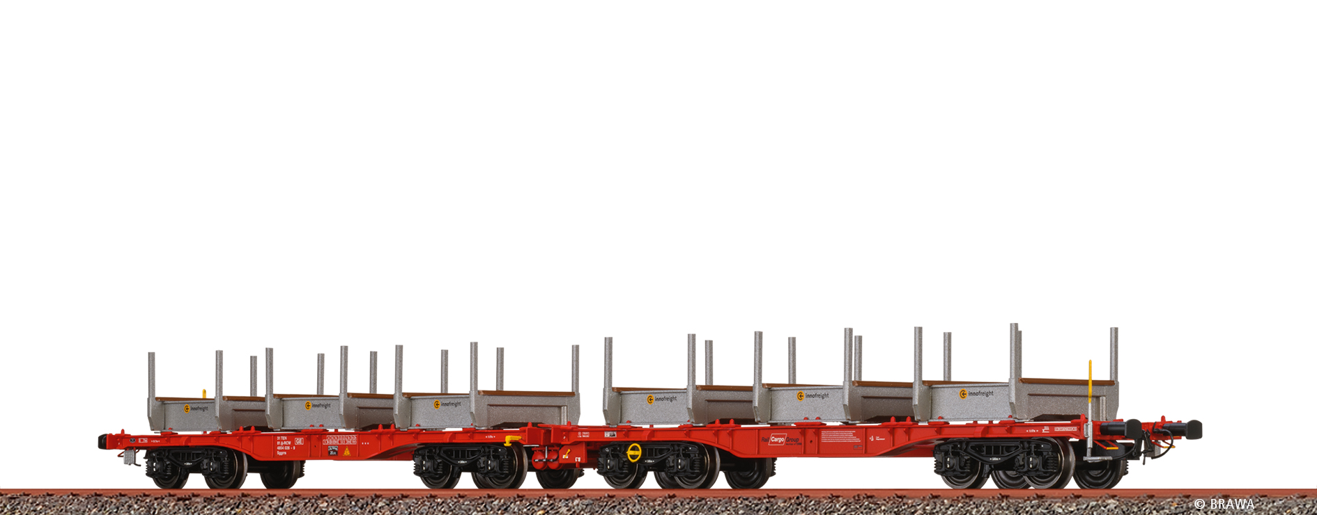 Brawa 50665 - H0 GÜW Sggrrs ÖBB VI