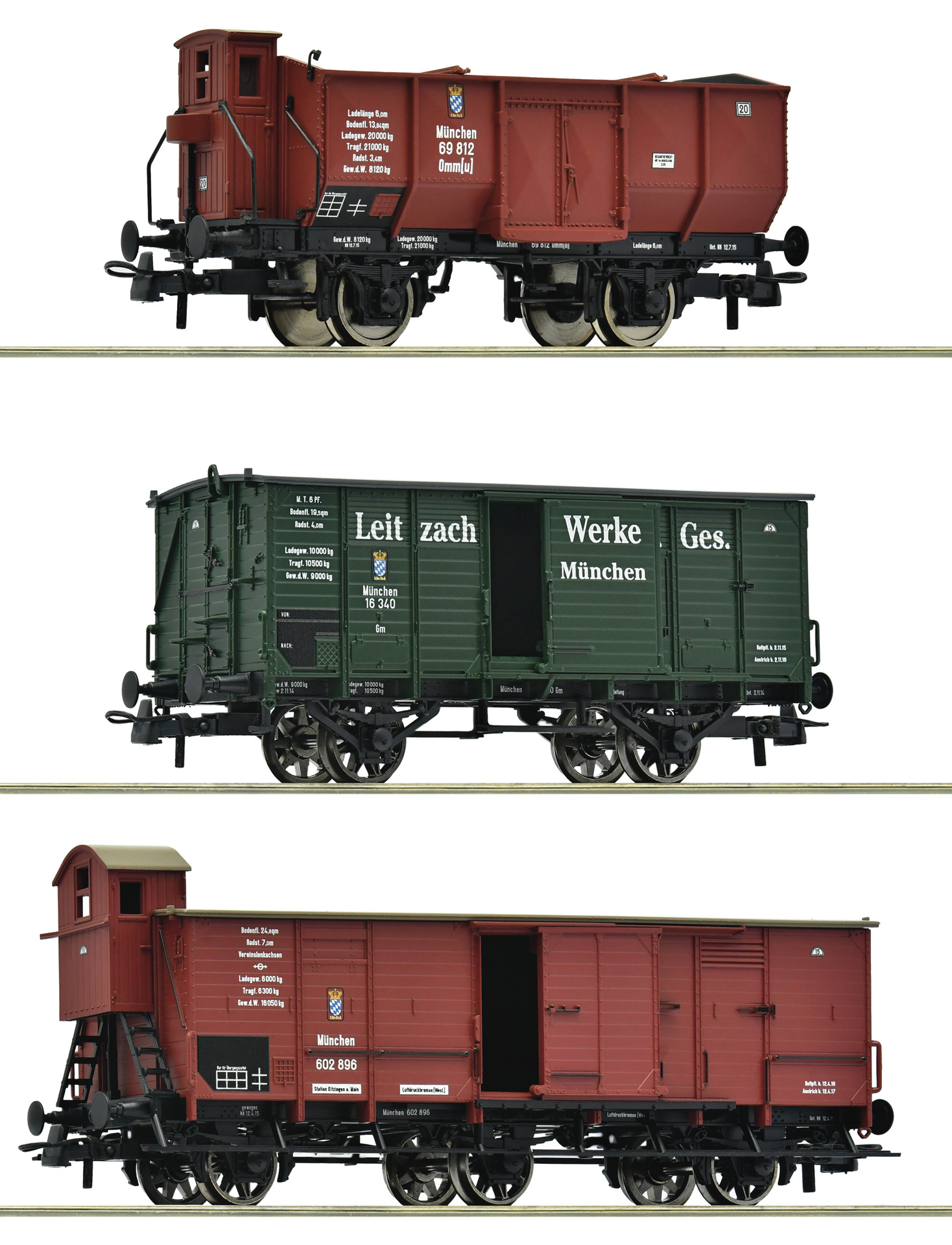 Roco 6600223 - 3er Set Güterzug Kbaystb