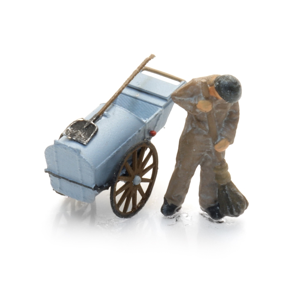 Artitec 5160045 - Strassenfeger mit Karren (1x)