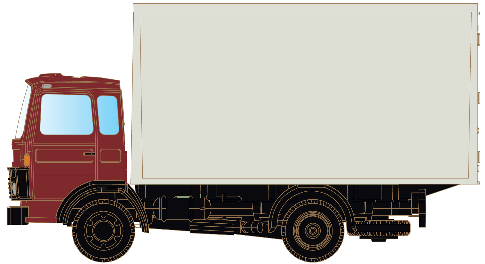 MINIS LC4831 - DAF 900 mit Koffer, neutral