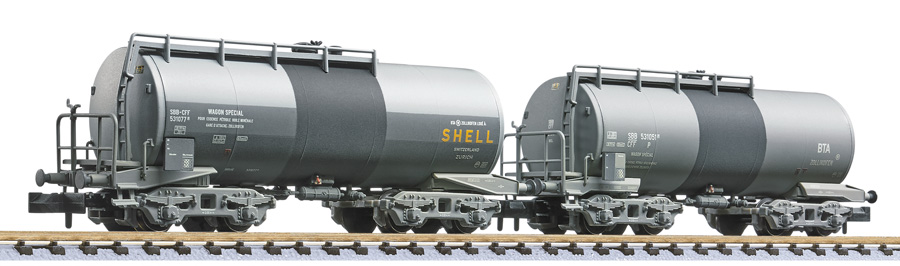 Liliput L260115 - 2-tlg. Set 4-achs. Kesselwagen "