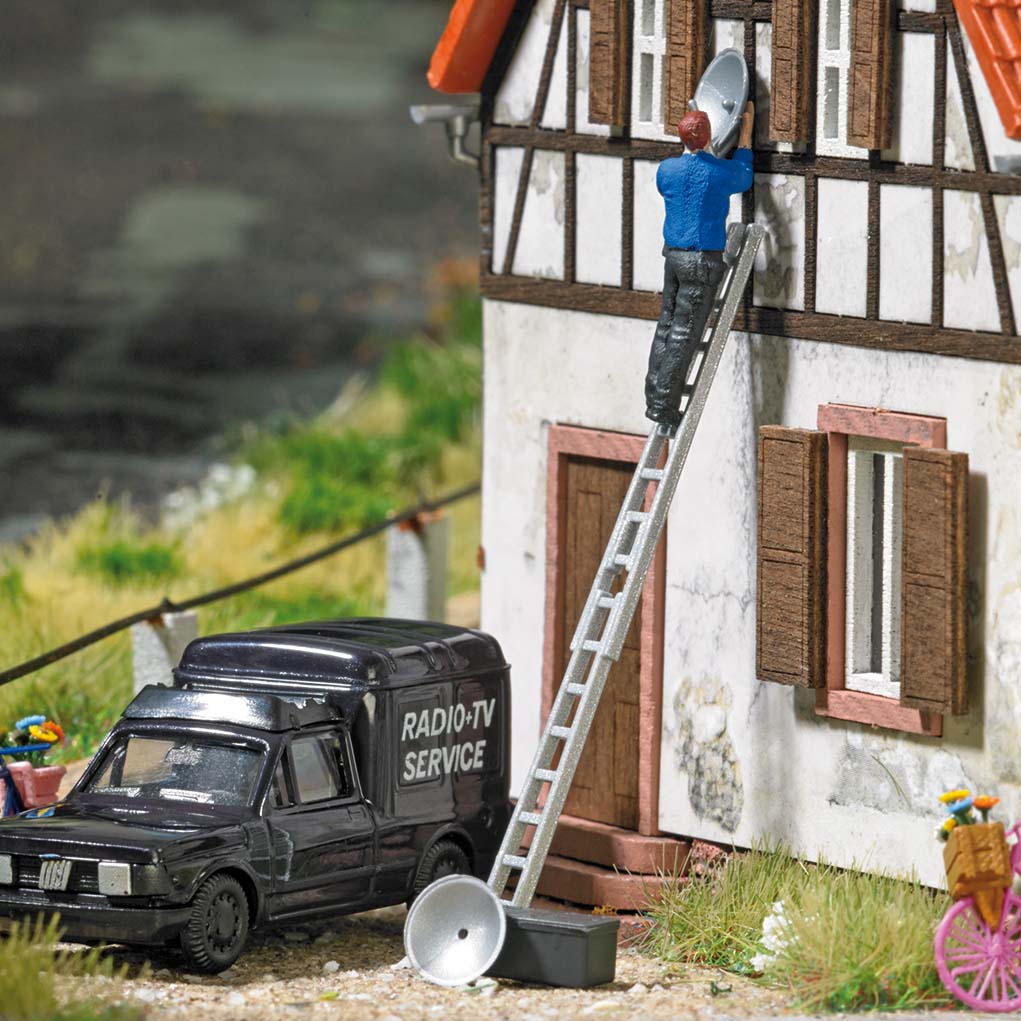 Busch 7749 - M-Set: Sat.schüsseln H0