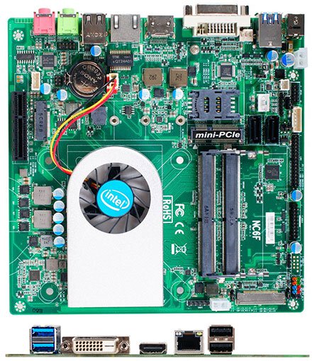 Jetway NC6F I3855 (Intel Skylake U)