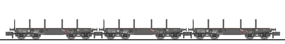 Liliput L260167 - 3-Tlg. Set, 4-Achs. Schwerlastwa