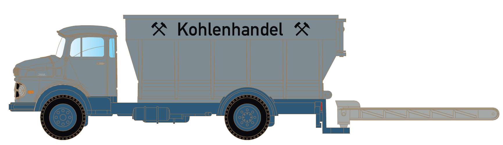 MINIS LC3552 - MB L322 Kohlenkuli - neutral