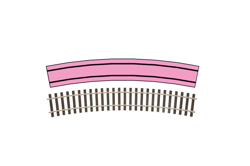 Lenz 45022 - Gleis gebogen R2, Radius 1028,7 mm  (