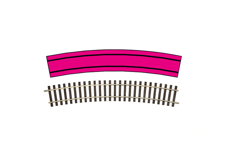 Lenz 45021 - Gleis gebogen R1, Radius 914,4 mm  (V