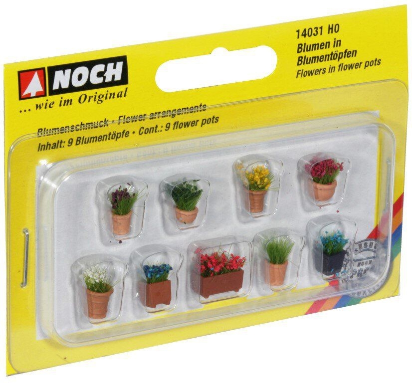 NOCH 14031 - Blumen in Blumentöpfen