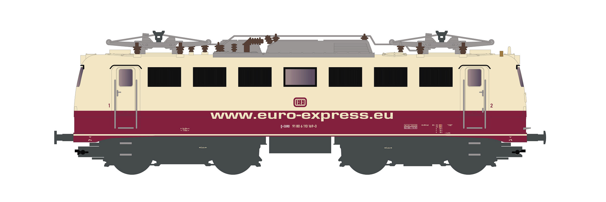 Hobbytrain H28113S - E-Lok BR 110 Euro-Express, Ep