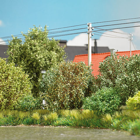 Busch 3606 - 3 Büsche Frühling H0