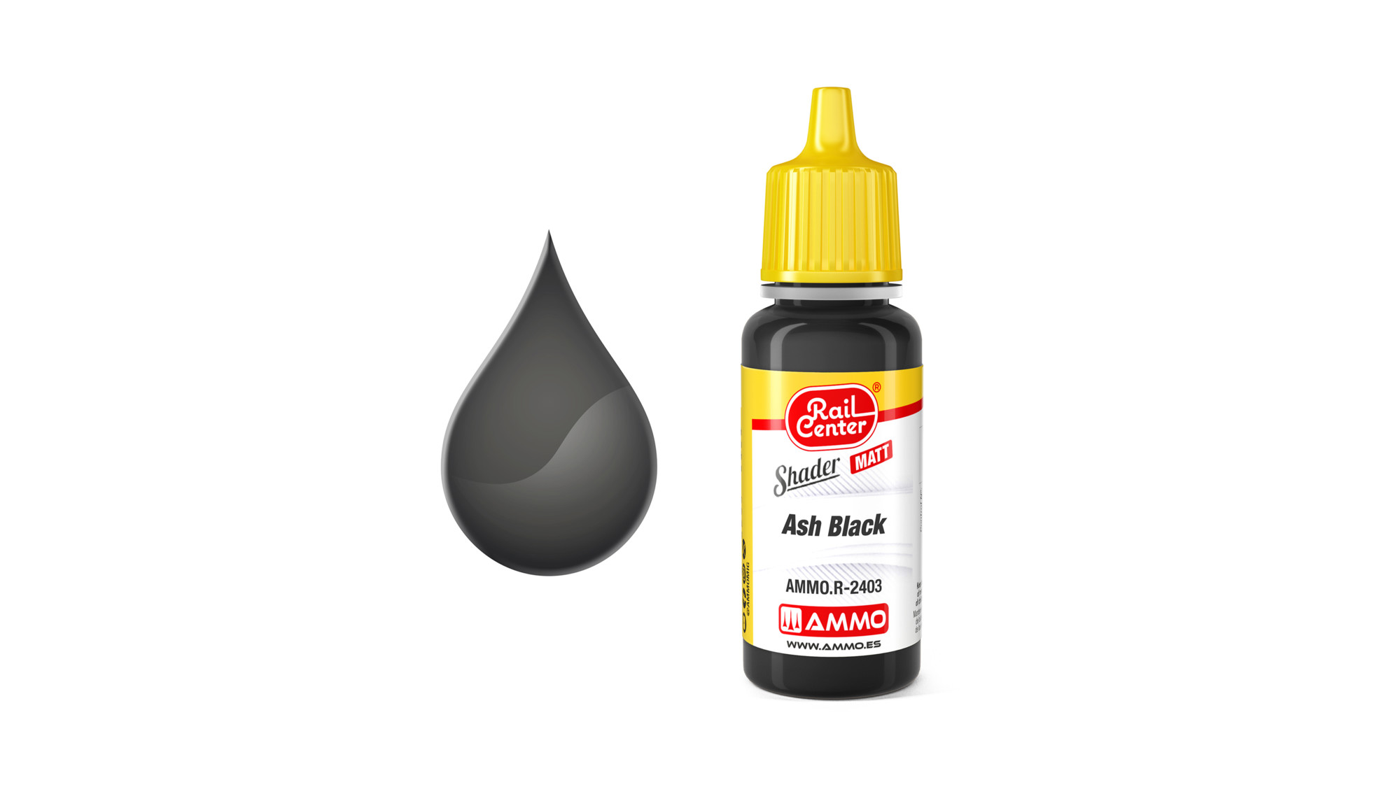 AMMO.R-2403 - Asche Schwarz, matt, Shader