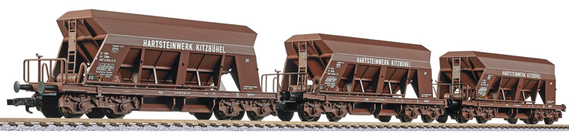 Liliput L230169 - 3-tlg. Set, Schotterwagen, "Hart