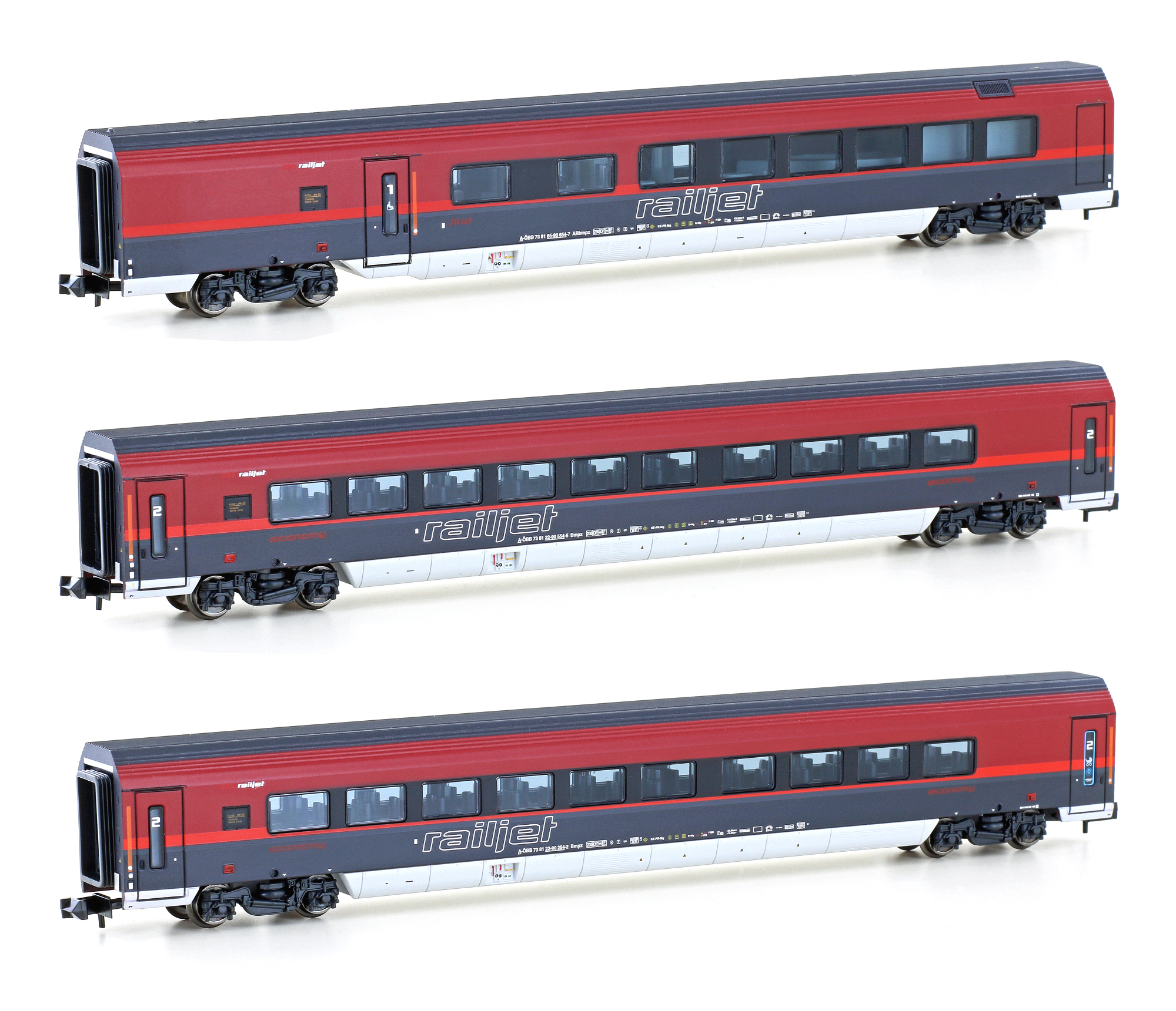 Hobbytrain H25229 - 3er Set Personenwagen ÖBB Rail