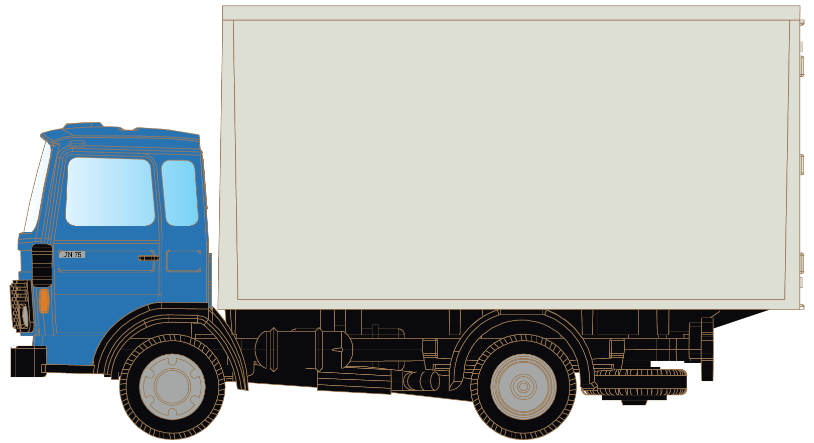 MINIS LC4861 - Renault JK75 mit Koffer, neutral