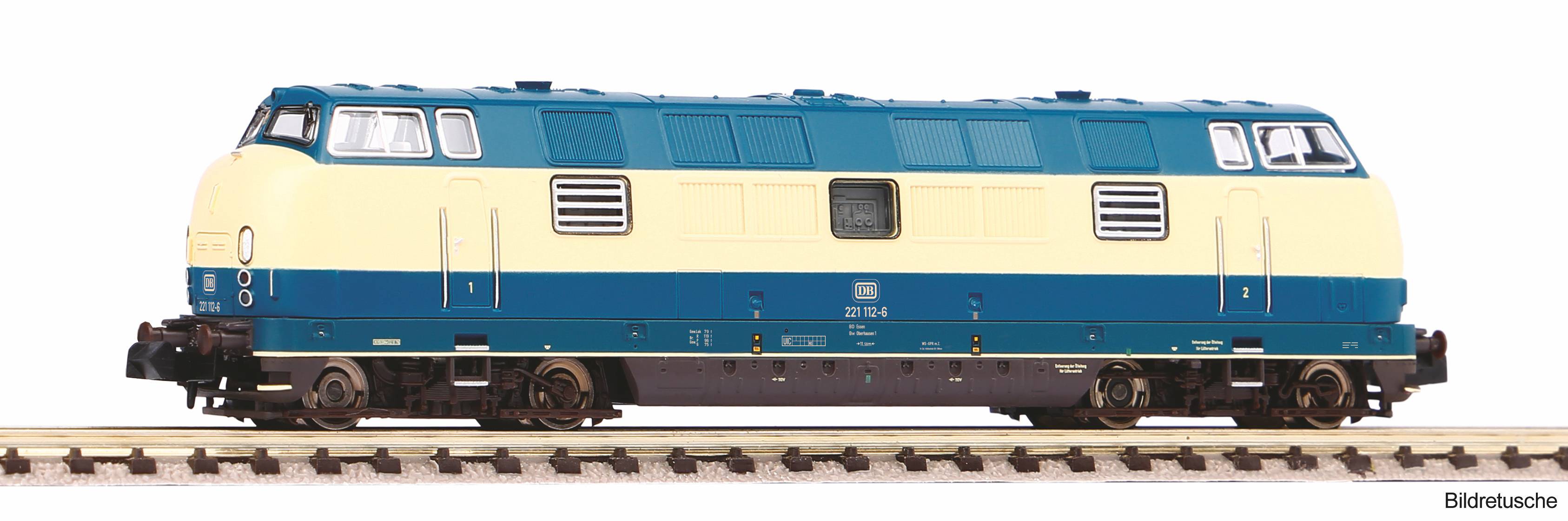 Piko 40512 - N-Diesellok BR 221 blau beige DB IV +