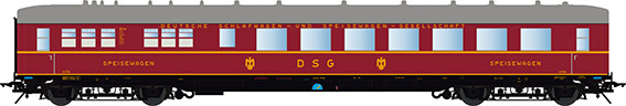 Lenz 41264-02 - Schürzenwagen DSG-Speisewagen, DB,