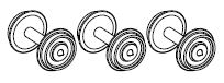 Piko ET53000-429 - Radsatz (3 Stck.) AC